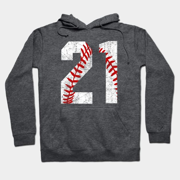Vintage #21 Baseball Laces Baseball Mom Jersey Love Baseball T-shirt Hoodie by TeeCreations